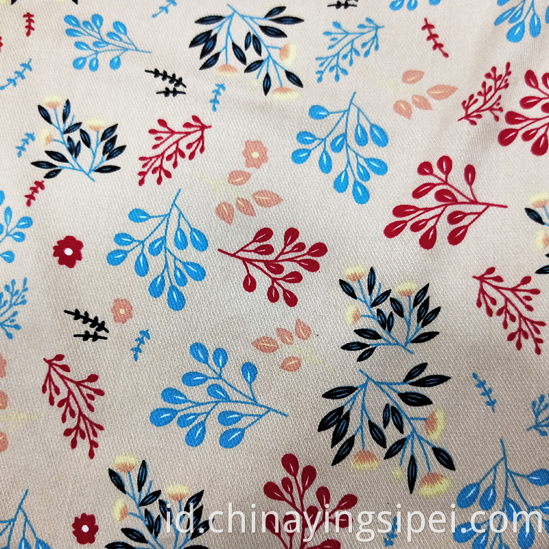 Menjual Bunga Kecil Cetak Berat Medium 100% Rayon Fabric Twill Christmas Fabric 100% Rayon